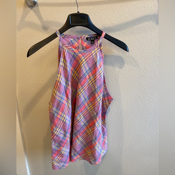 NWT J. Crew Amber Linen Top in Sunset Linen Plaid Sz XL MSRP $79.50 - Picture 5 of 9